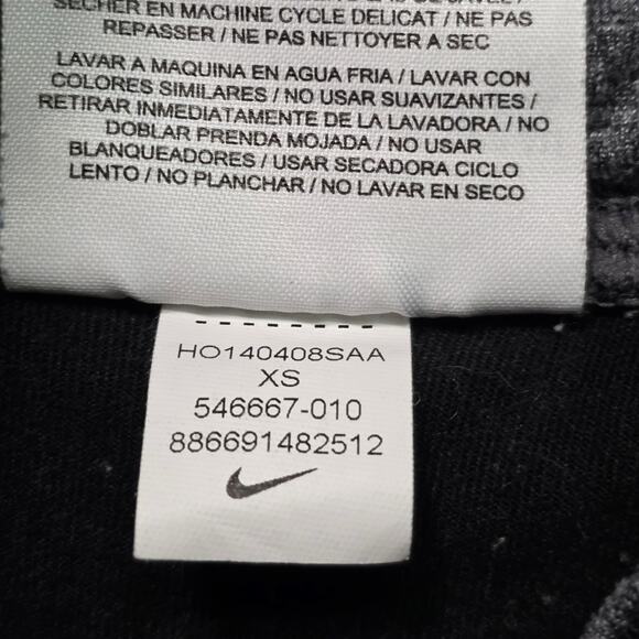 Nike Dri-FIT Leggings Women XS Black Gray Heather Stretch Training - Picture 7 of 8